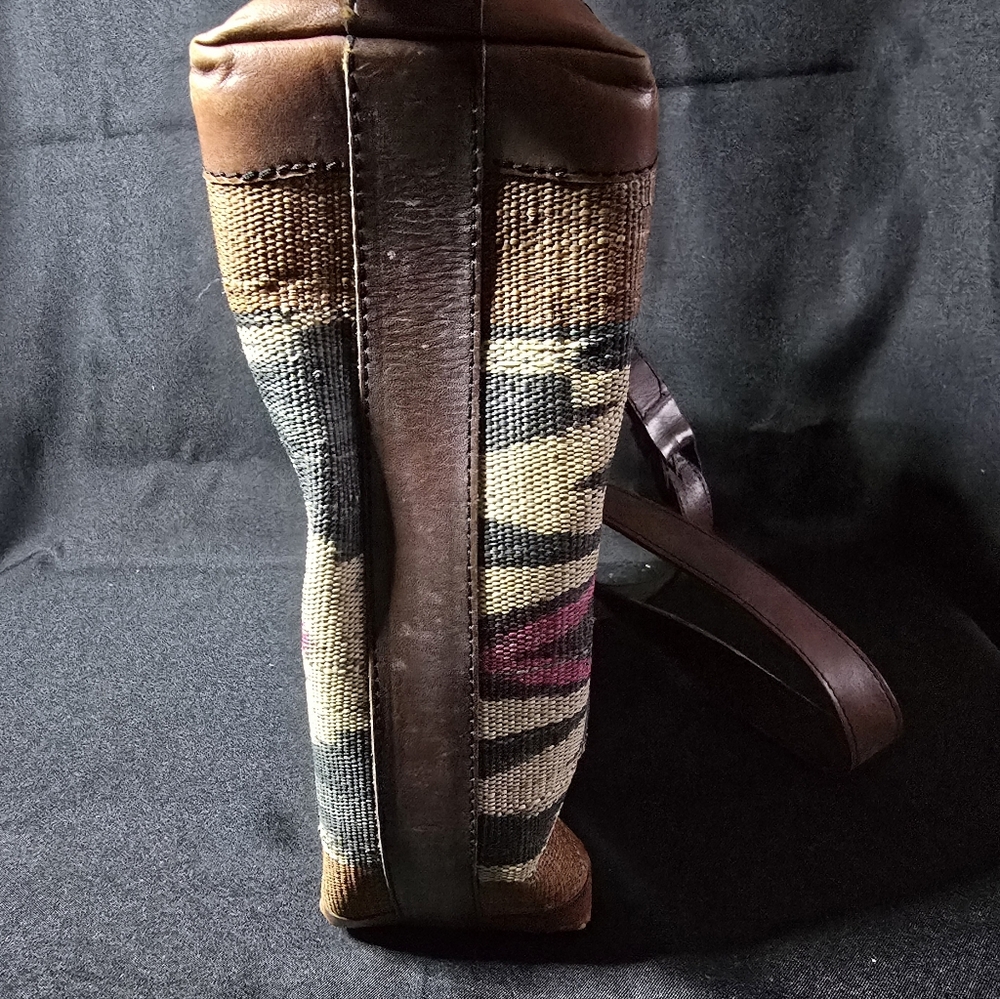 Brown Patterned Women's Bag - Picture 6 of 8